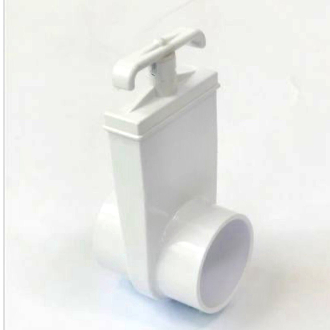 Válvula de compuerta corredera blanca para piscina y spa - (11/2" y 2")