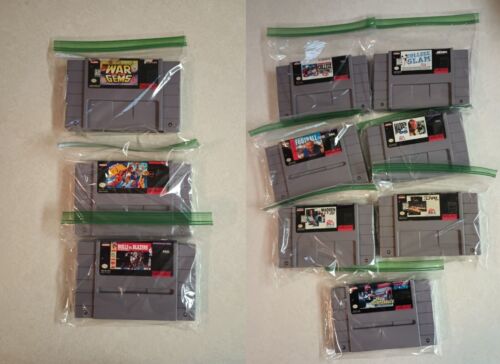 SNES Game Lot of 10 - Marvel Super Heroes in War of the Gems + 9 Sport Titles - Picture 1 of 24