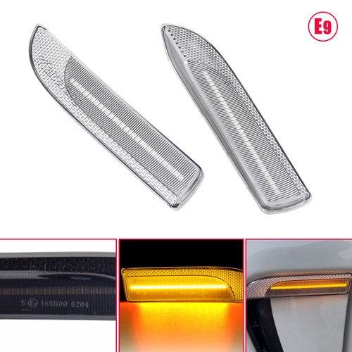 Clear For Porsche Panamera 970 2009-2014 2015 2016 LED Dynamic Side Marker Light - Picture 2 of 12