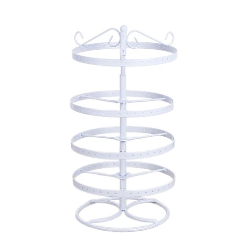 4 Tiers 360 Rotating Earring Holder Organizers Metal Earring Display Storage - Picture 4 of 10