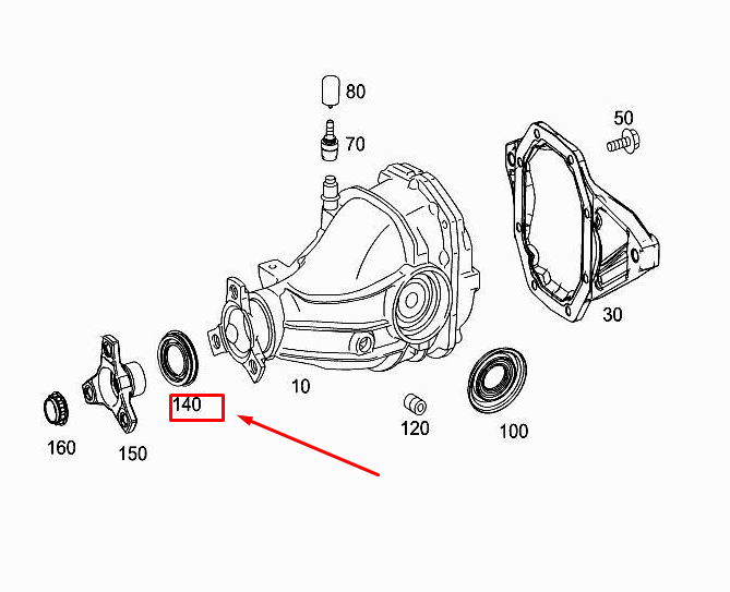 MERCEDES-BENZ CLS C CLASS REAR DRIVE SHAFT PINION YOKE SEAL  