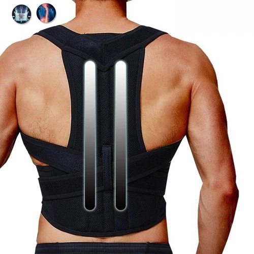 Back Posture Corrector Shoulder Straight Support Brace Belt Therapy Men Women US - Picture 1 of 13