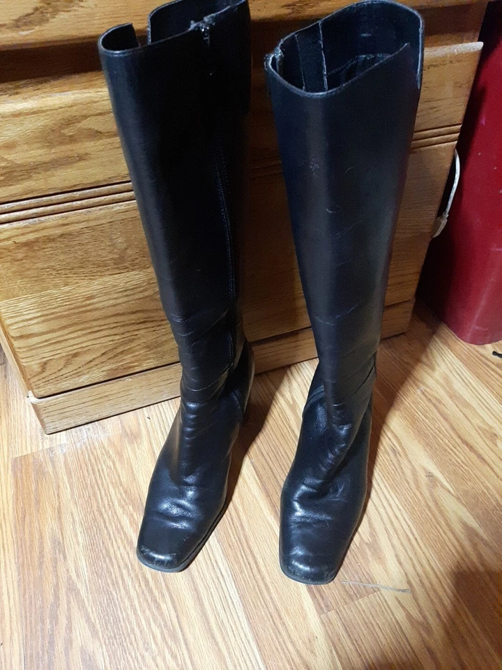 Bota de cuero negra Apostrophe Kylie 88478- 564 talla 7 Foto 2 de 4