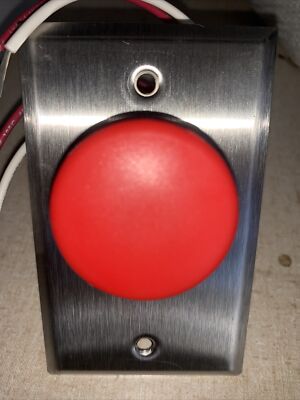 Dortronics 5211-MP23DA/R Door Exit Release PUSHBUTTON Switch mushroom RED