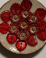 czech glass beads maple leafs and more