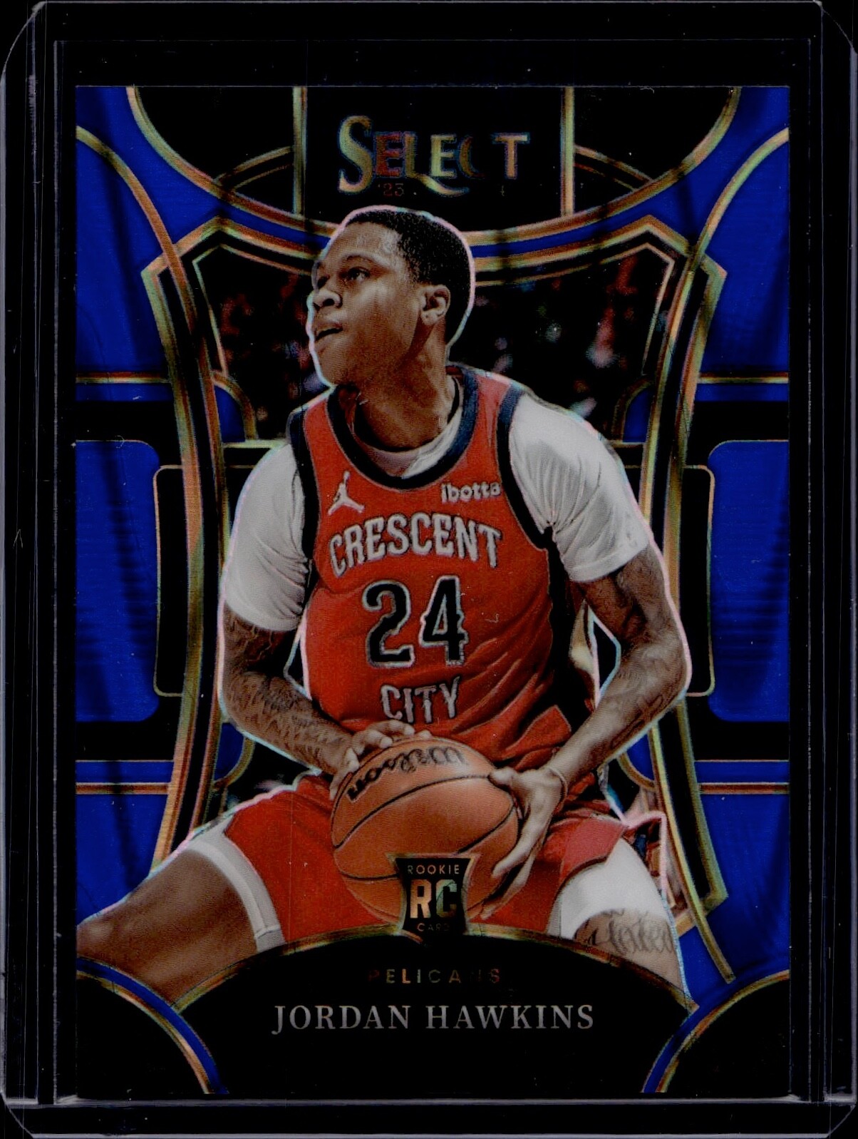 2023-24 Panini Select Jordan Hawkins #334 RC Rookie Mezzanine Blue Flash /99