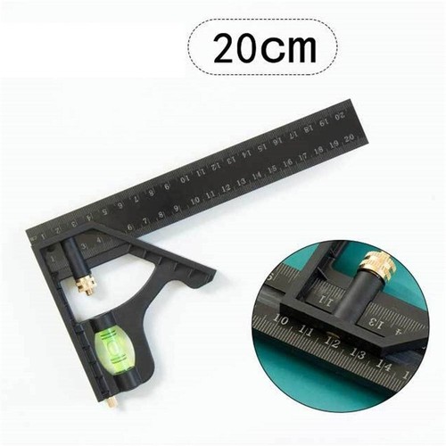 15/20/25cm Combination Right Angle Ruler Adjustable Square Ruler Woodworking - Picture 13 of 14