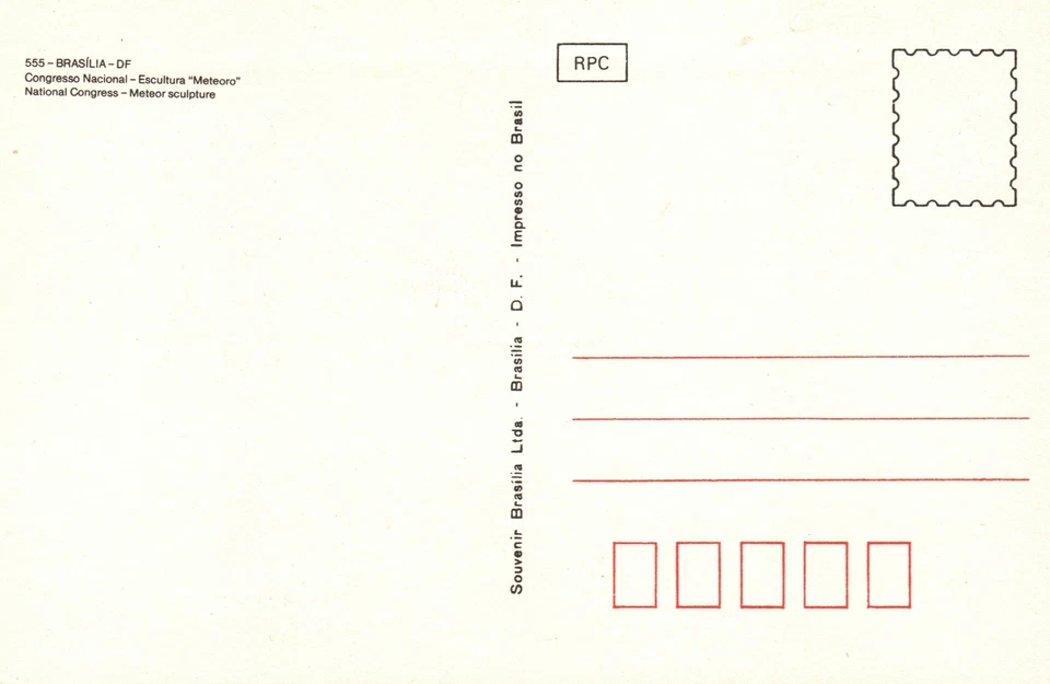 Postal Congreso Nacional Meteoro Escultura Brasilia Brasil Foto 2 de 2