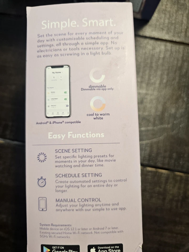 Bulbrite Solana ST18 WiFi Connected Edison Filament LED Smart Light Bulb 60 Watt - Image 2 of 4