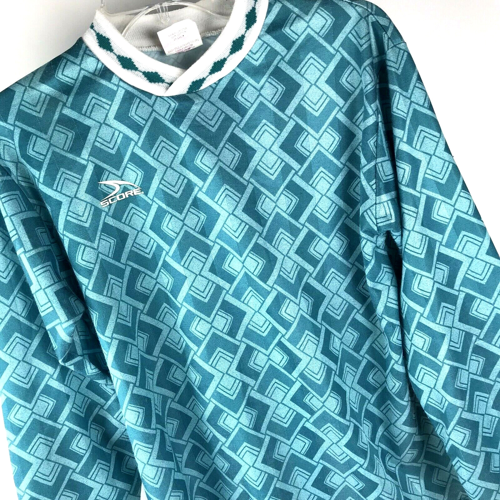 Vintage Soccer Jersey Score American Long Sleeve with Pads Football Adult S USA