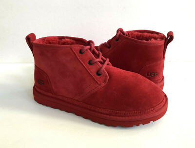 UGG WOMEN NEUMEL SAMBA RED SHEARLING SUEDE SHOE US 9 / EU 40 / UK 7