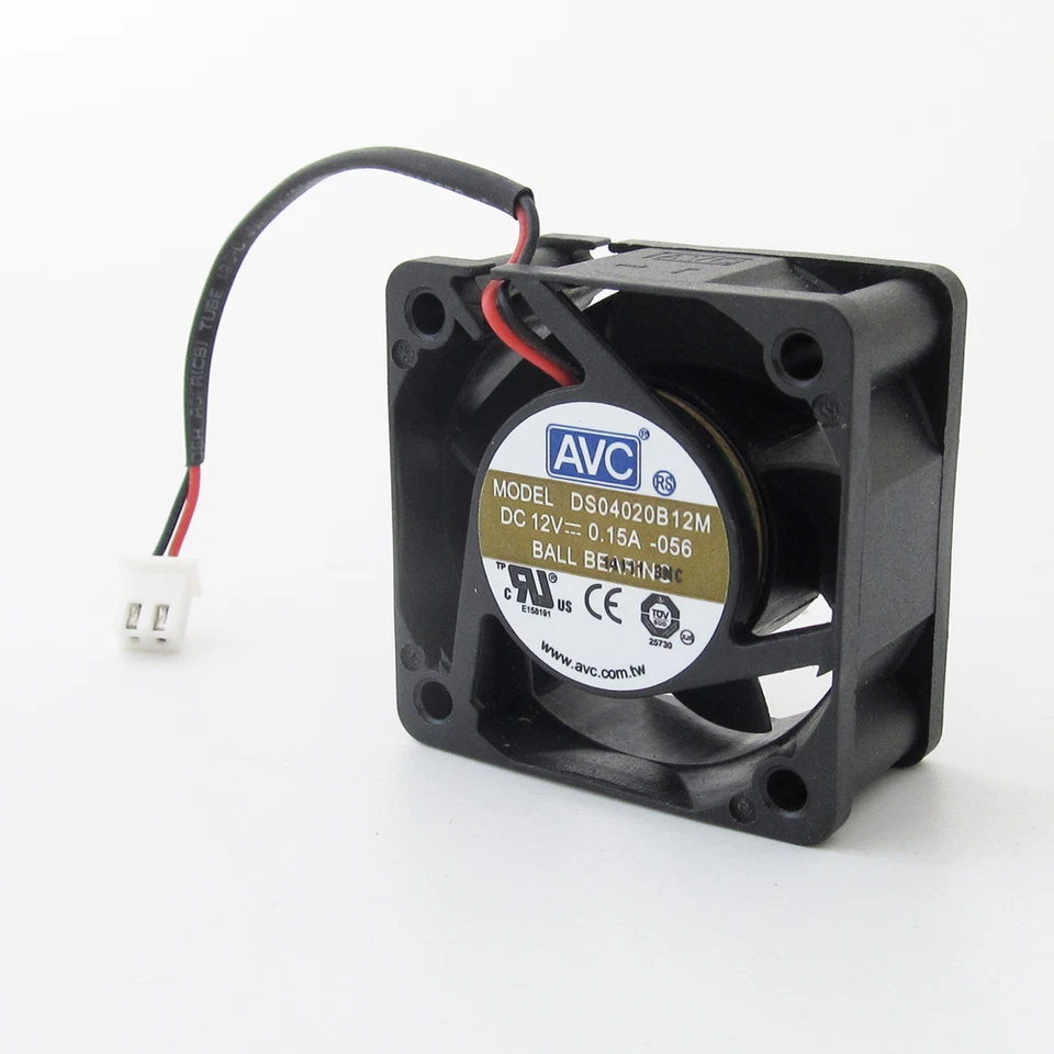 1pc AVC DS04020B12M 40x40x20mm 4020 DC 12V 0.15A 2pin Connector DC Cooling Fan - Image 4 of 4