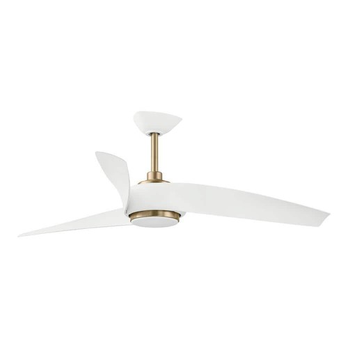 Hampton Bay Home Indoor Brushed Gold W/ White Blades Ceiling Fan W/ Adjustable - Picture 4 of 10