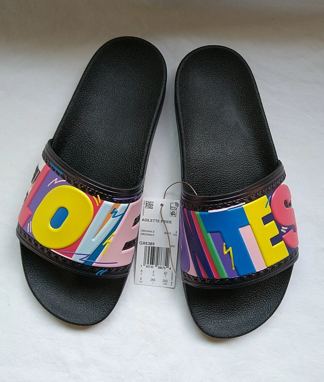 ADIDAS SLIDE UOMO ADILETTE LOVE UNITES TAGLIA 8