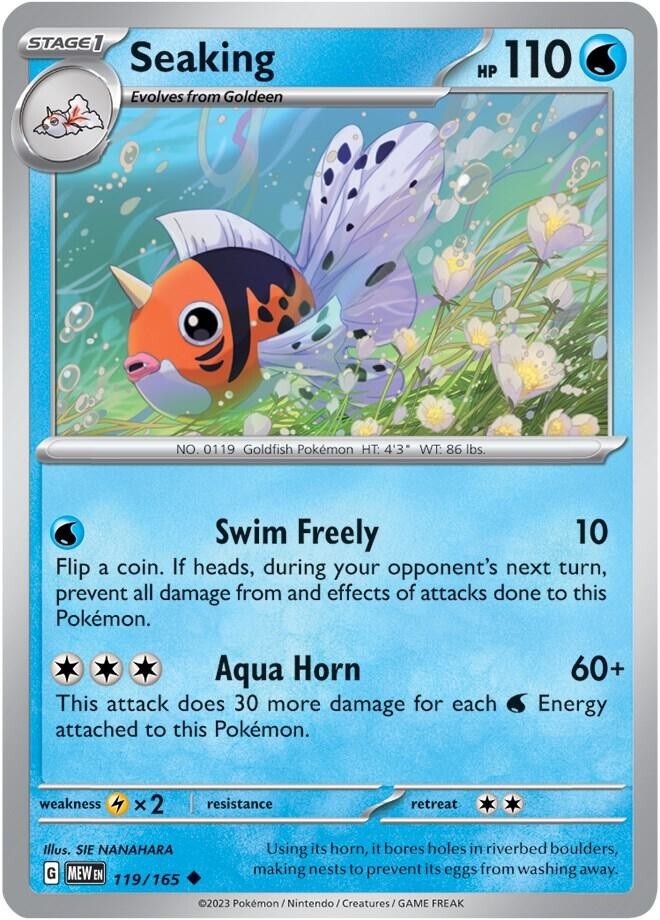 Pokémon Seaking Scarlet & Violet-151 119/165 Regular Uncommon