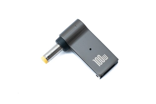 System-S USB 3.1 Adapter Type C Plug to DC 20V 4.8 x 1.7 mm Socket in Gray - Picture 2 of 4