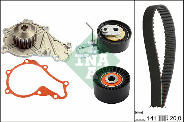 INA 530 0698 30 Wasserpumpe + Zahnriemensatz For CitroËN DS Ford Opel Peugeot TO-image