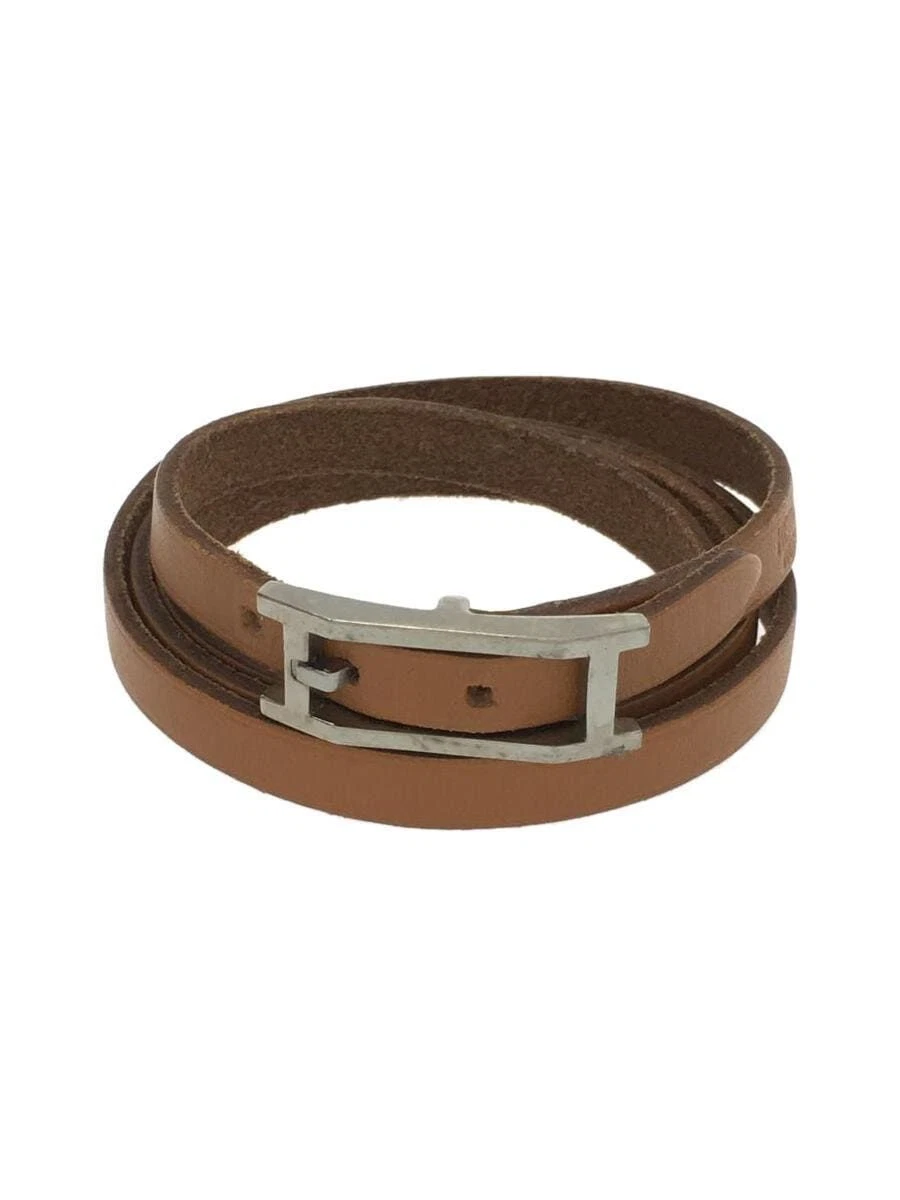 HERMÈS Bracciale Hermes Api 3 pelle cammello uomo