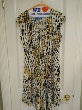 Simply Vera Woman's White and Multi Color Sleeveless Dress Size M~VEUC