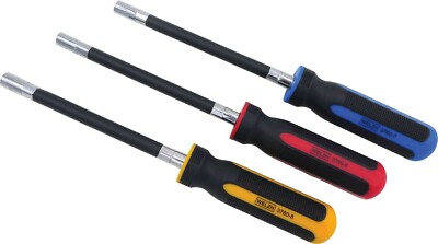 Welzh Werkzeug Mutterndreher-Set flexibel 3-teilig 6,7,8 mm 150 mm Soft Grip Griffe