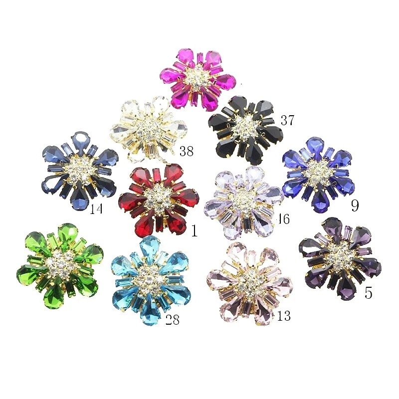 Metal Flower 2-Hole Flat Button Sewing Buttons