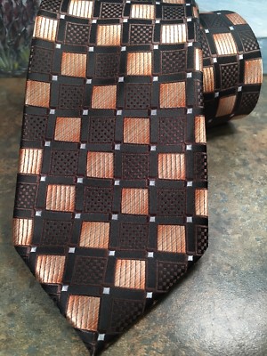 GIORGIO BRUTINI Collezione Mens Tie Gold Brown 60L Polyester