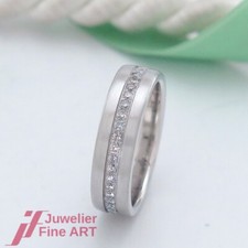 STEINBERG Trauring-Ring - 22 Brillanten ges. ca. 0,15ct - 950 Platin - mattiert