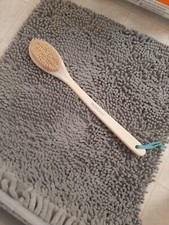 Bristle Bath Brush Soft Shower Bristles Long Bamboo Handle Back  Body NEW