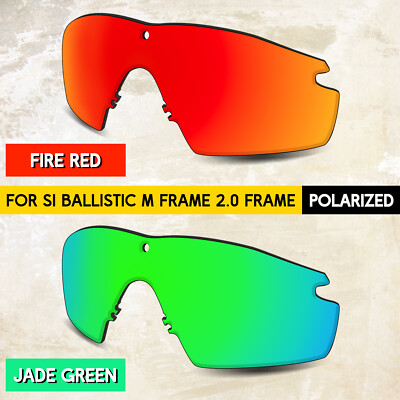 Fire Red & Green POLARIZED Lenses for Oakley SI Ballistic M Frame 2.0, 1.5MM