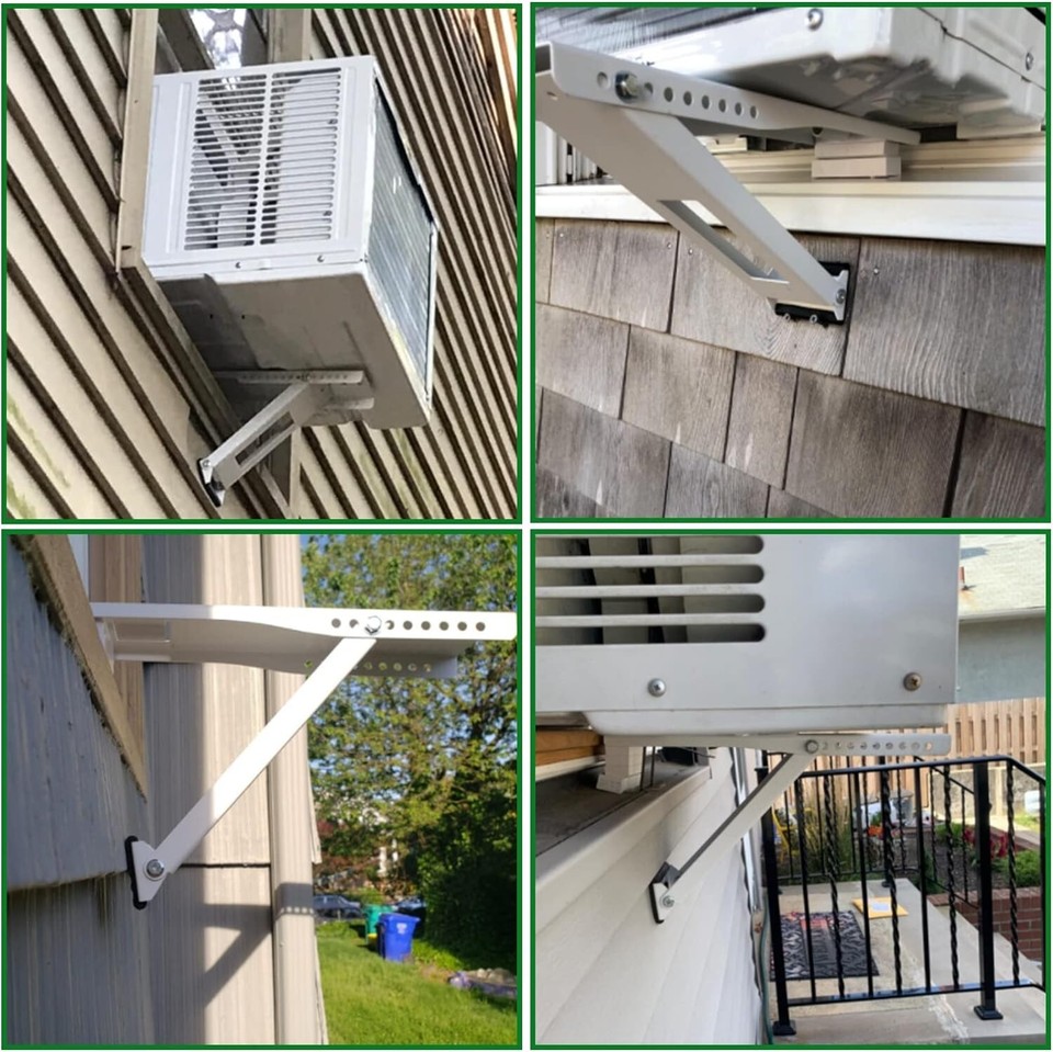 Heavy Duty Window Air Conditioner Support Bracket AC 165 lbs. w/ Built