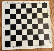 New Large 20x20 in Vinyl Roll up Black Tournament Chess Board 2.25 in squares