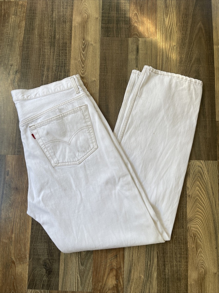 Vintage Levi's 501 0655 White Jeans Made in USA Size W34 L30 Vintage Levi's 501 0655 White Jeans Made in USA Size W34 L30