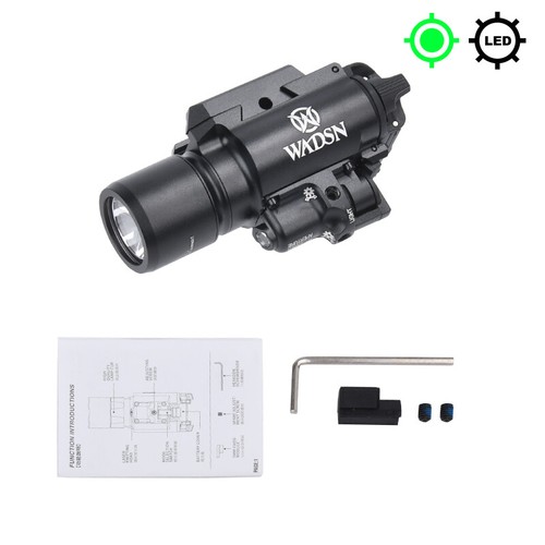 Tactical Red/Green Laser+White Light Metal LED Pistol Flashlight - Picture 18 of 19