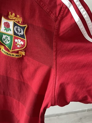 adidas ラグビーシャツ 赤 HSBC Adidas Men's Australia 2013 HSBC Rugby Red Striped Shirt