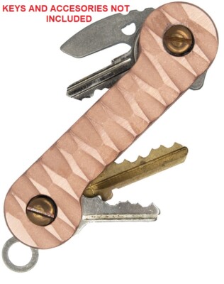 KeyBar Tools Included Pocket Clip Screws W/Link For Key Fob.Carved Copper Handle