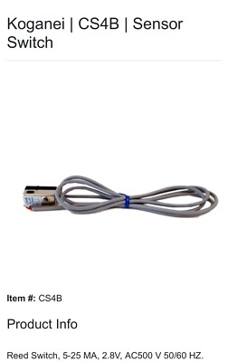 Koganei CS4B Sensor Switch DC 5-30V, 5-25mA *NEW*