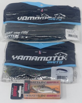 Lot of Yamamoto Yamasenko- 2 Packs & 1 x Ratlin  Rapala. New & Free Shipping