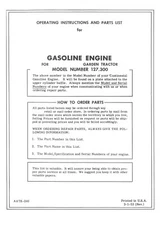 Sears Continental Gasoline Engine Owner's Manual David Bradley Tractor 127.300
