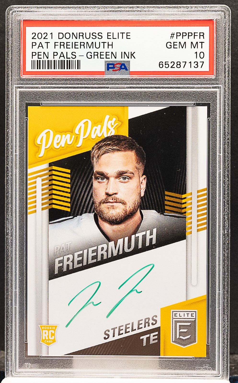 Pat Freiermuth Panini Donruss Elite Pen Pals #PPPFR Green Ink