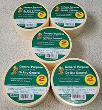 Duck General Purpose Masking Tape Rolls .94 in x 60 Yd Beige - 5 PACK of 2 Rolls