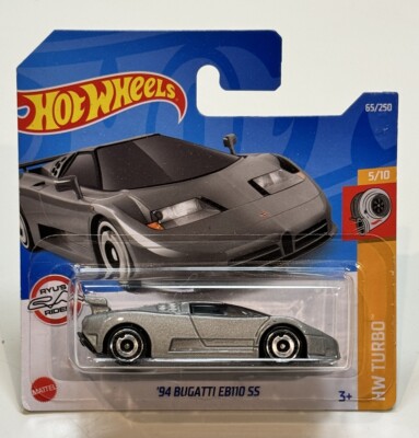 Hot WheelsTurbo 1:64 Silver Bugatti EB110 SS Model Diecast Car Novelty Gift