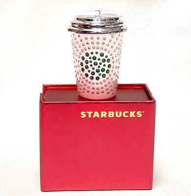 Starbucks Swarovski Limited Ceramic Crystal Ornament Coffee Cup
