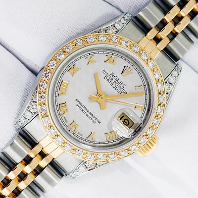 Rolex Lady Datejust 69173 Steel and 18K Gold Factory Pyramid Roman