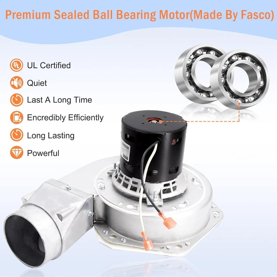 Soplador de combustión para estufa de pellets Englander, conjunto de motor de ventilador de escape, PU-076002B Foto 4 de 4