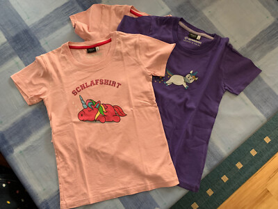 Drei kurze Schlafshirts für Mädchen der Marke Spreadshirt in Größe 122/128