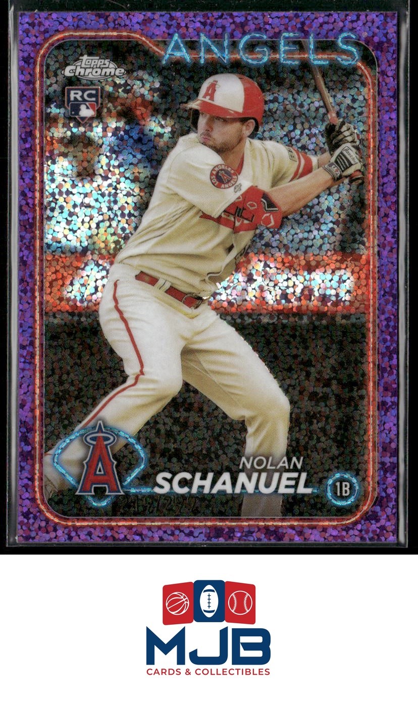 2024 Topps Chrome Nolan Schanuel Purple Speckle Refractors #/299 Rookie #274