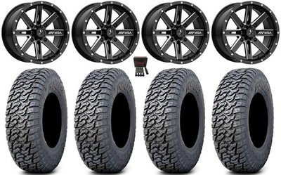 MSA Boxer 15'' Wheels Milled 33'' Daemon Tires Can-Am Renegade Outlander