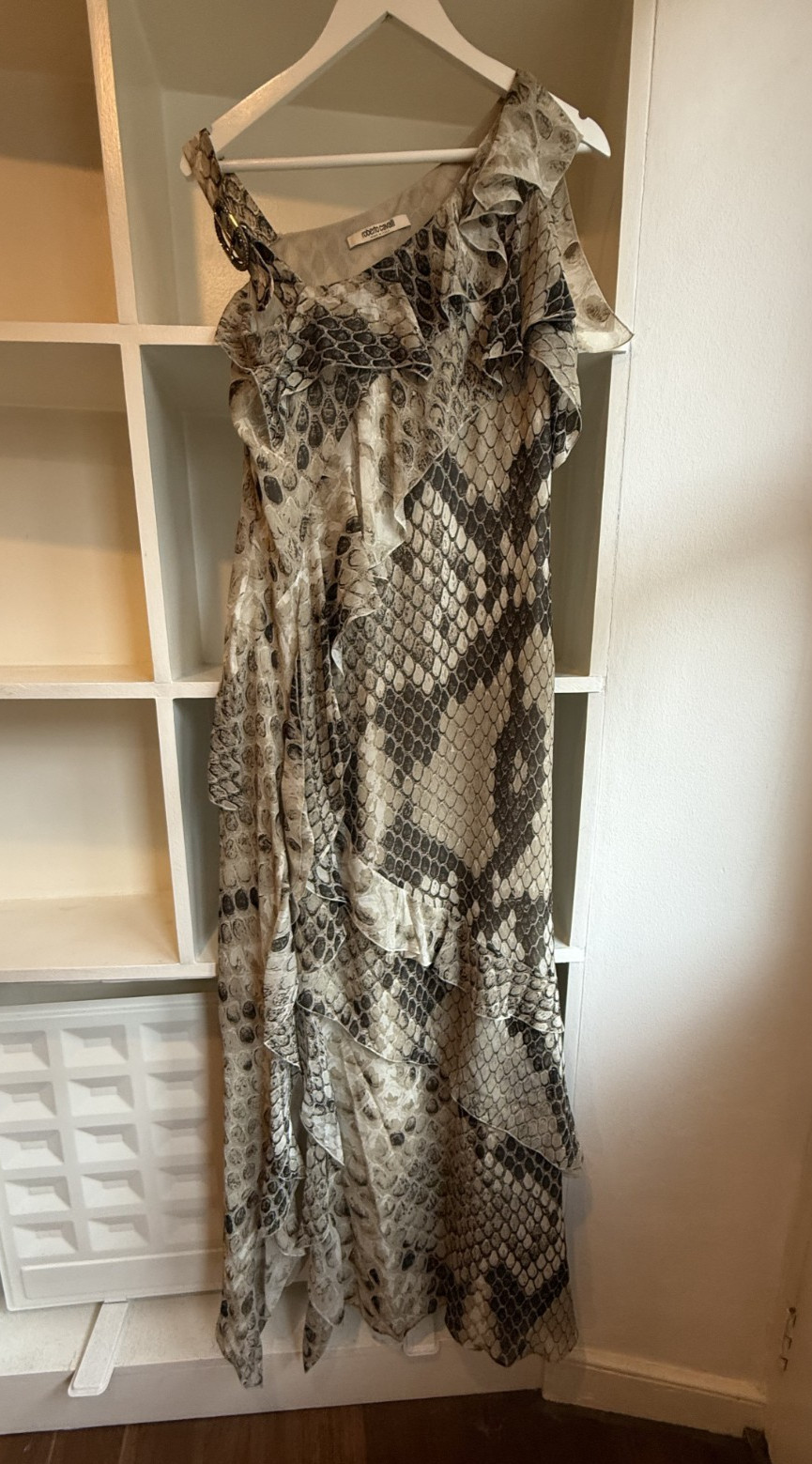 Roberto Cavalli Macro Python print ruffled maxi d… - image 5