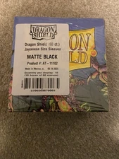 Japanese Matte Black Case Display Dragon Shield Sleeves - 10x 60 ct Packs