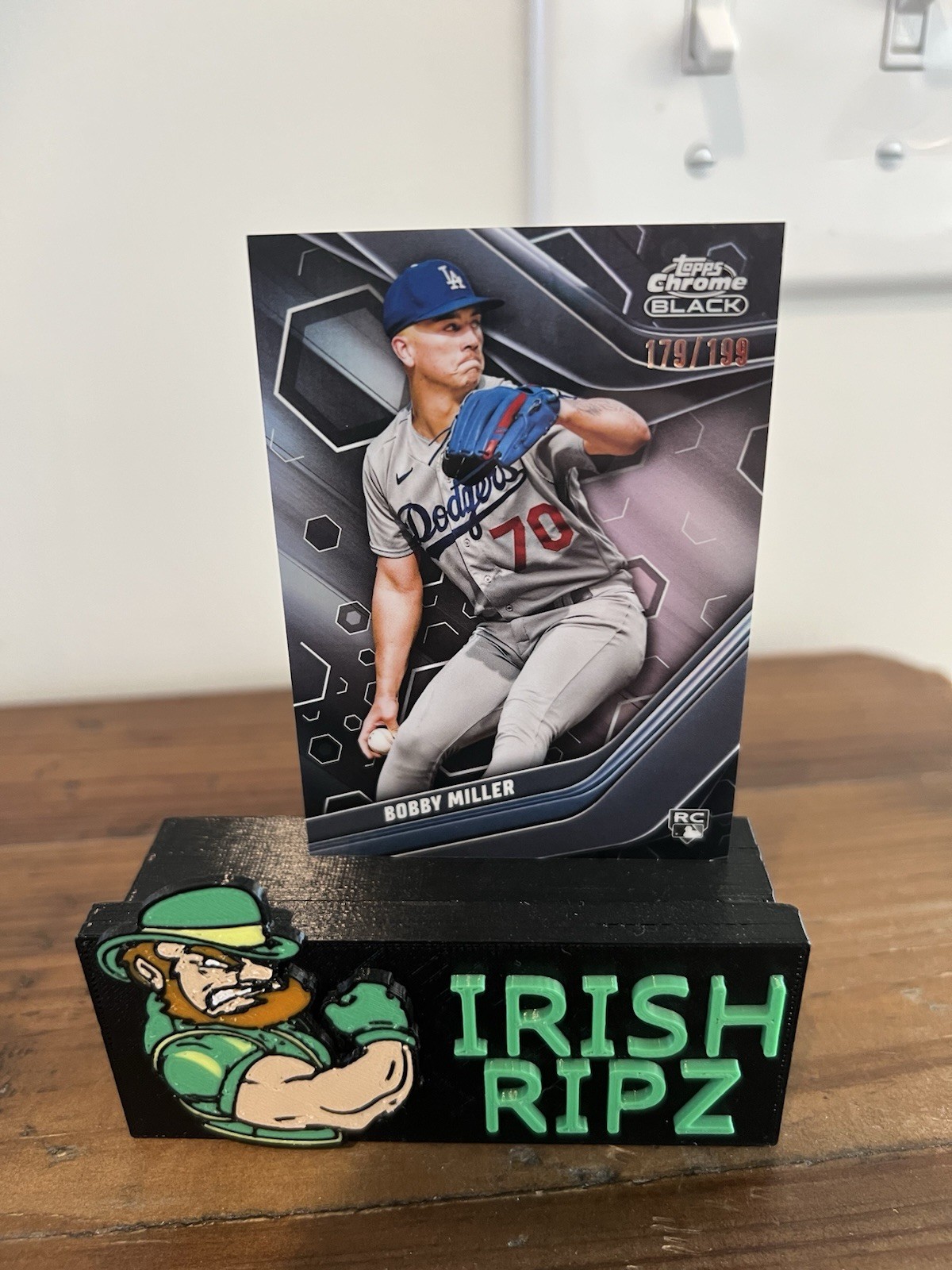2023 Topps Chrome Black #43 Bobby Miller RC Refractor /199 (Dodgers)